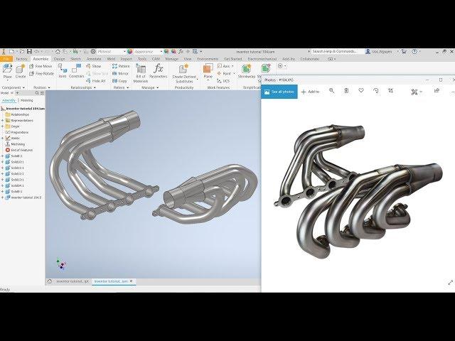 Inventor 2020 Tutorial #104 | 3D Model Pipe, Loft, weldment & Multi body - Make componet