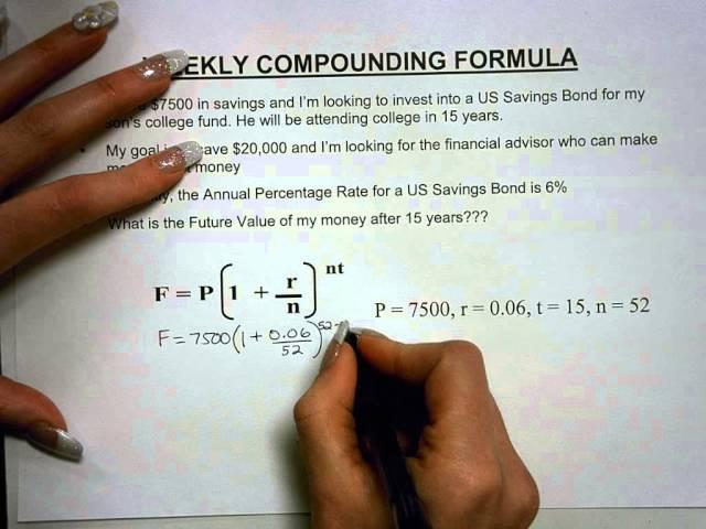 Financial Advisor Weekly Compounding Formula