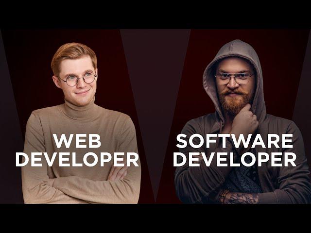 Software developer vs web developer - what's the difference?