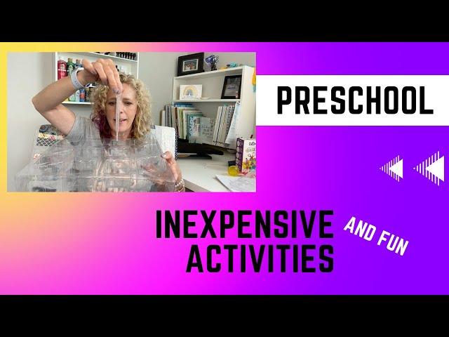 Inexpensive (and FUN) Preschool Activities