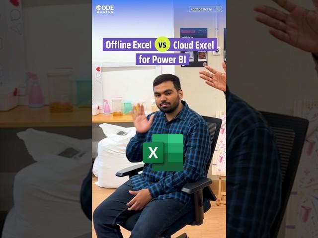 Offline Excel Vs Cloud Excel for Power BI #shorts #codebasics  #powerbi #dataanalysis #data