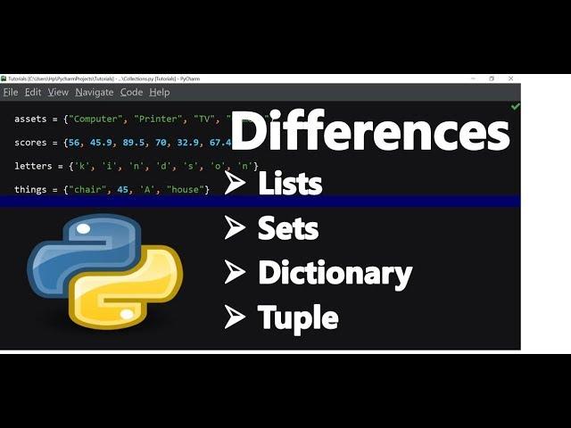 Difference Between List, Tuple, Set and Dictionary in Python