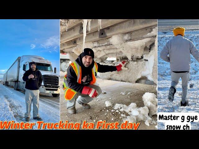 A day in Truck Driver Life in canada | Winter Trucking | 675