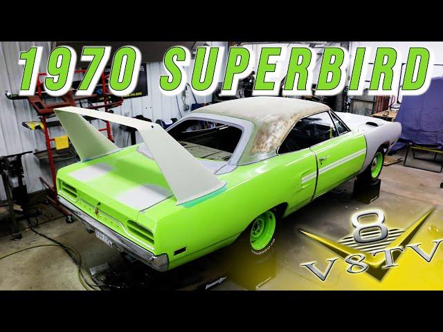 1970 Plymouth Superbird 392 HEMI 6-Speed Restomod Transformation at V8 Speed and Resto Shop V8TV