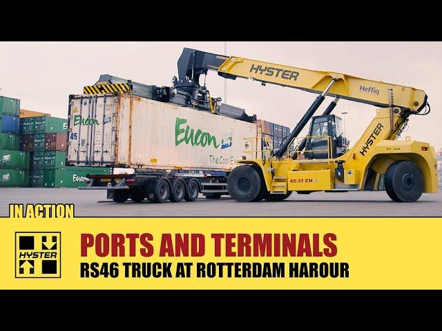 Hyster - ReachStacker in Action in Rotterdam Harbour