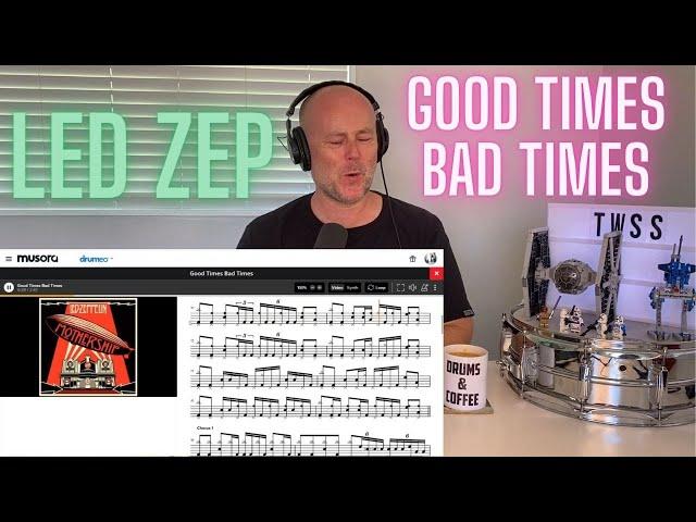 Drum Teacher Reaction: JOHN BONHAM | Led Zeppelin - 'Good Times Bad Times' | (Track 1 Debut Album)