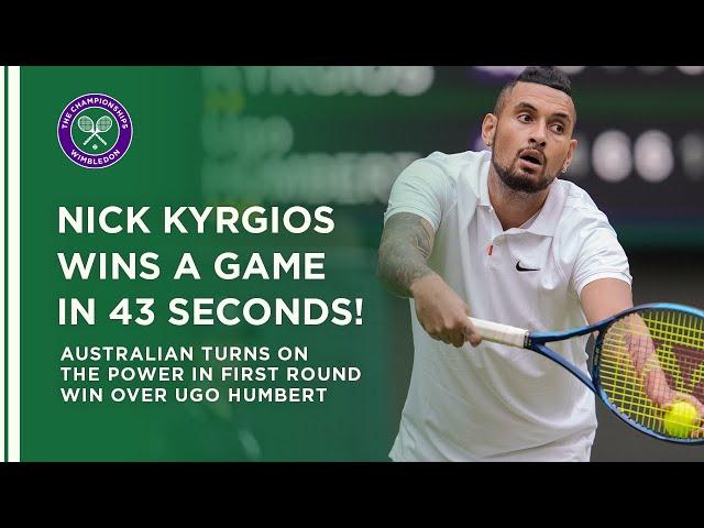 Nick Kyrgios Wins A Game In 43 Seconds | Wimbledon 2021