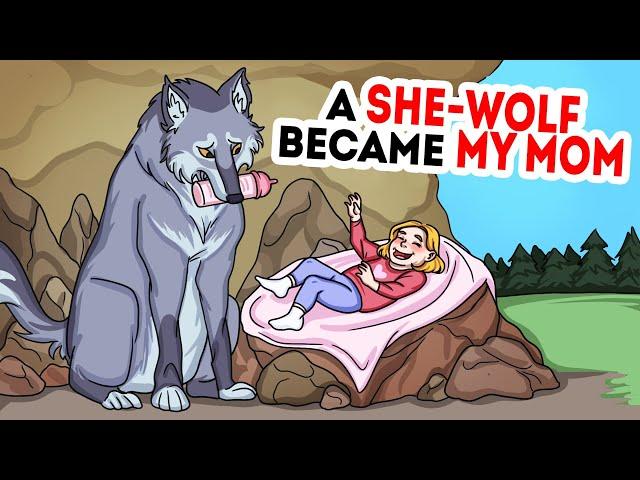 She-wolf raised a girl in the woods