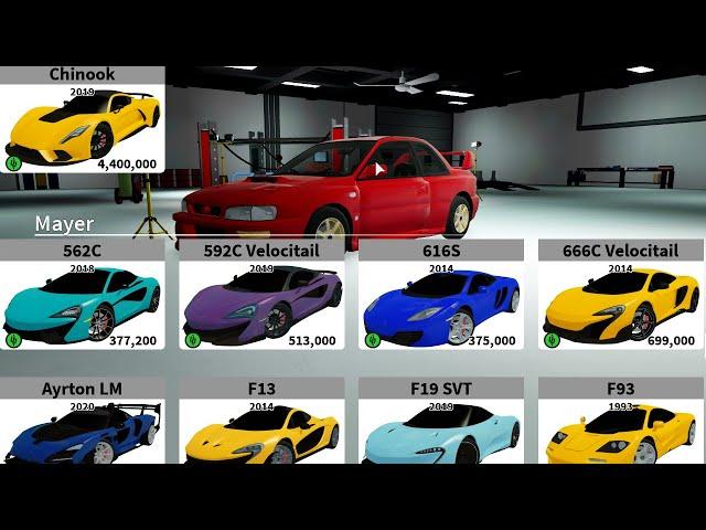 ROBLOX Ultimate Driving | Going Over Every Car In UD