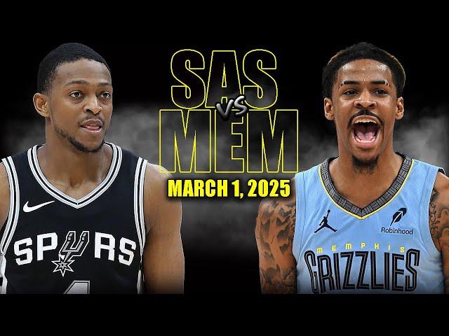 Memphis Grizzlies vs San Antonio Spurs Full Game Highlights - March 1, 2025 | NBA Regular Season