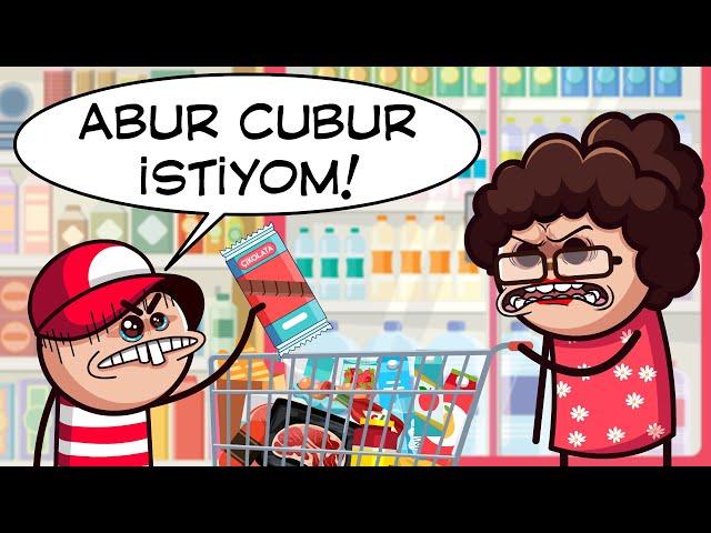 Küçükken Annemle Markete Gitmek (En Komik Animasyonlar)