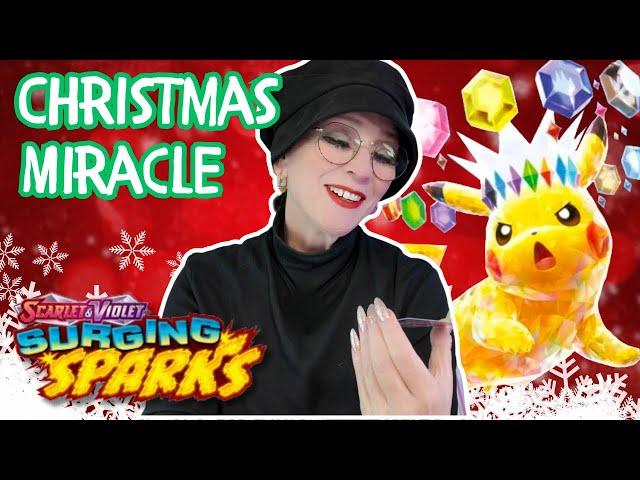 BEST Pokemon CHRISTMAS GIFT EVER! Surging Sparks ETB & Booster Box Opening