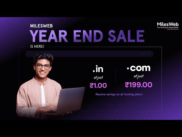 Year-End Web Hosting Sale | Get .COM & .IN Domains at Discounted Rates