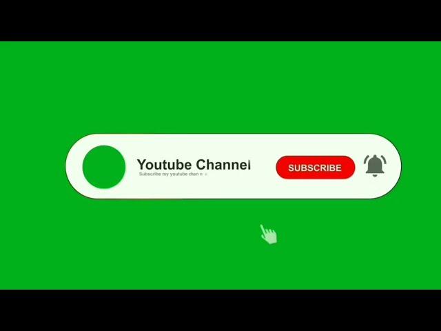 Green Screen Subscribe Button Animation | Top 5 Green Screen Animated Subscrib Button Effect.