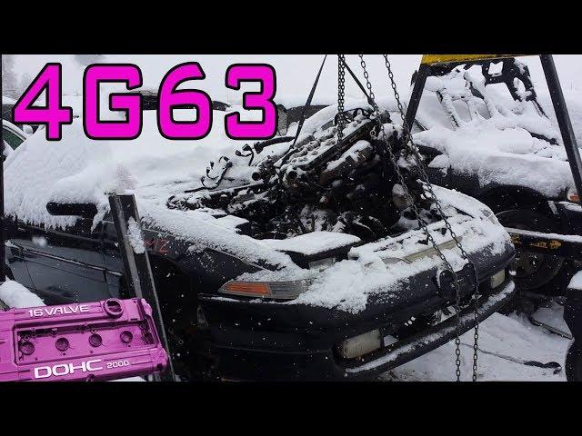 4G63 junkyard score! Pulling a DSM motor in a blizzard!