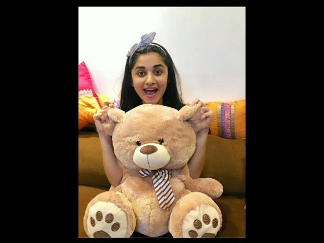 Kanika Mann pose with Teddy  bear #shorts