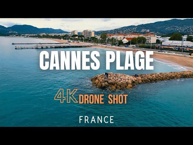 Cannes Plage Drone Shot | 4K footage