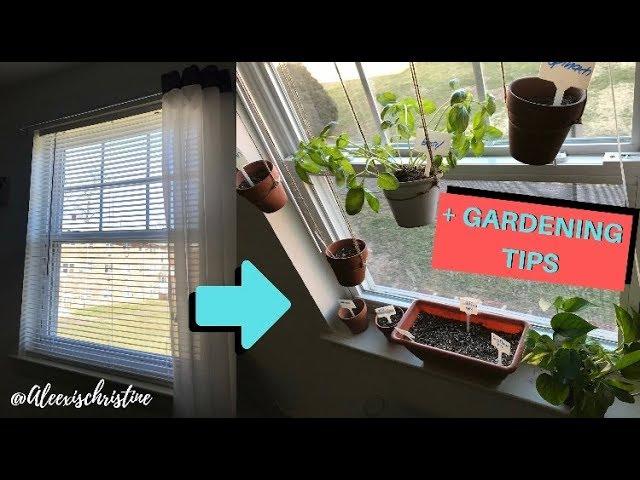 DIY Apartment Window Garden + GARDENING TIPS! @aleexischristine
