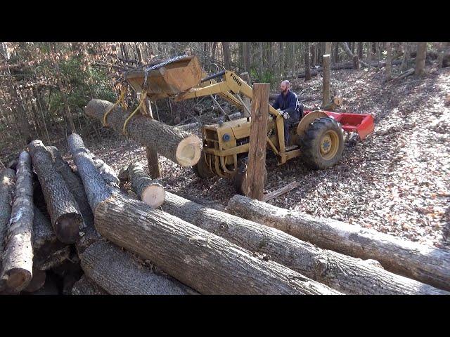 Lifting Logs with a Tractor - Log Tongs