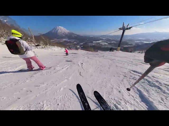 4K Niseko (Grand Hirafu) Top To Bottom - Mount Yōtei View