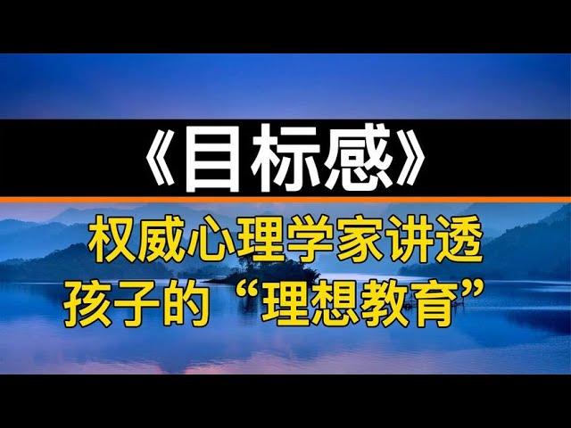 读书：《目标感》权威心理学家讲透孩子的“理想教育”