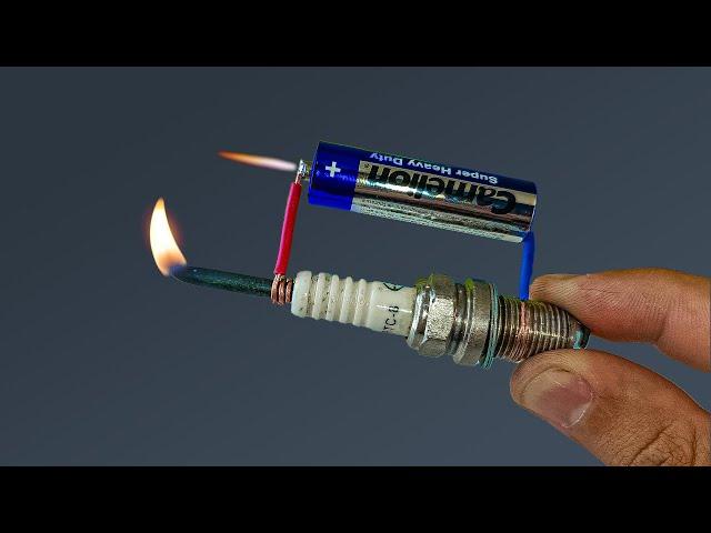 Simple DIY Welding Machine using Battery & Spark Plug at home