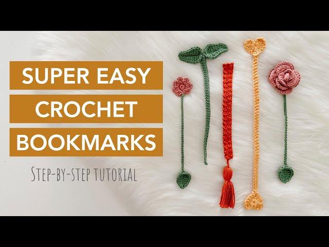 Five EASY Crochet Bookmark Tutorials For Beginners!