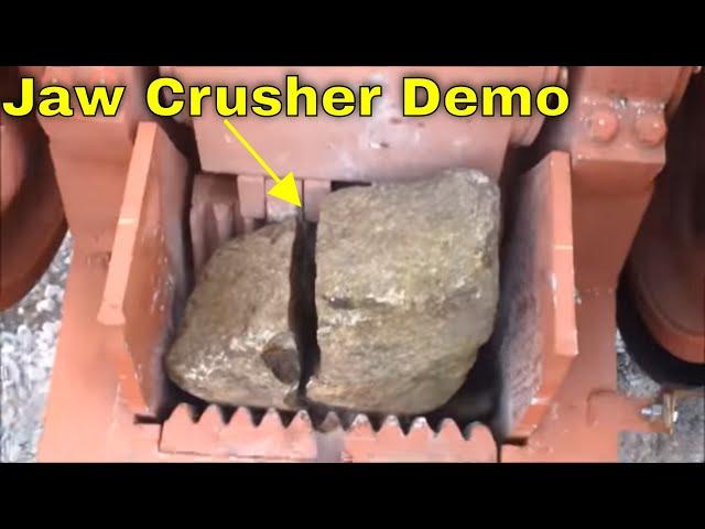 Jaw Crushers In Action! Crushing Rocks, Concrete, Granite, Bricks, Asphalt, Quartz, Glass MBMM