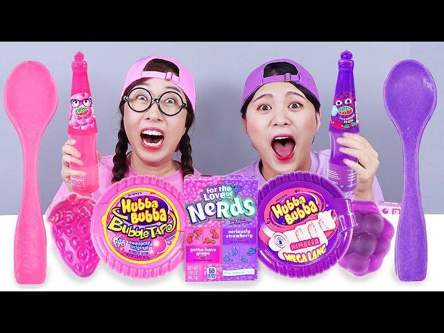 Pink Chocolate VS Purple Chocolate Challenge DONA