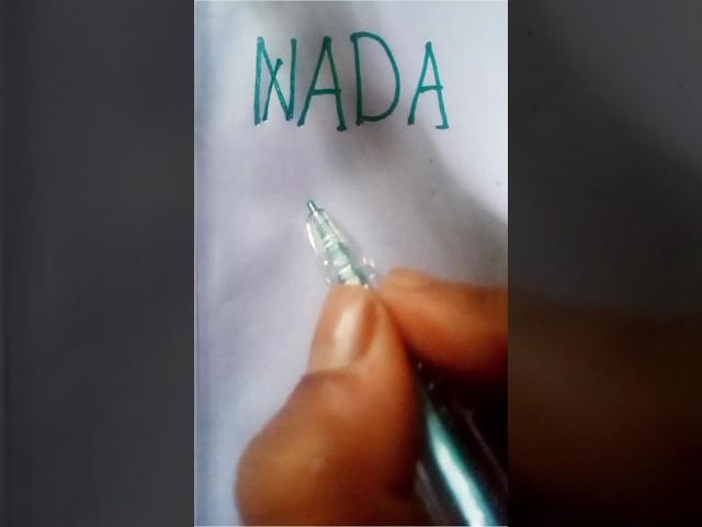 how to draw nada name logo easy #shotrs #viralshorts #logo #nada #name #art