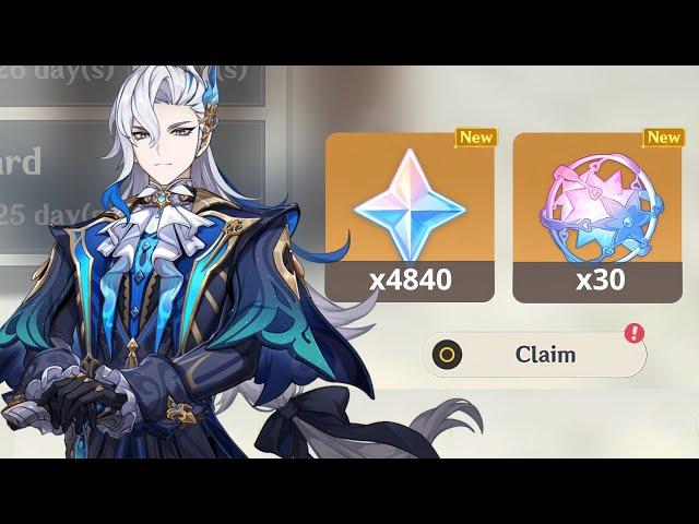 HOW TO GET 30 FREE PULLS & 4840 FREE PRIMOGEMS FOR NEUVILLETTE OR MAVUIKA BANNER! - Genshin Impact