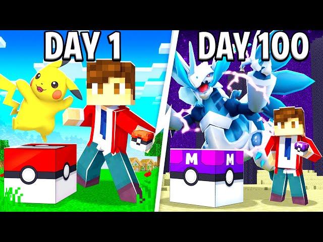 I Spent 100 DAYS in LUCKY BLOCK Minecraft PIXELMON