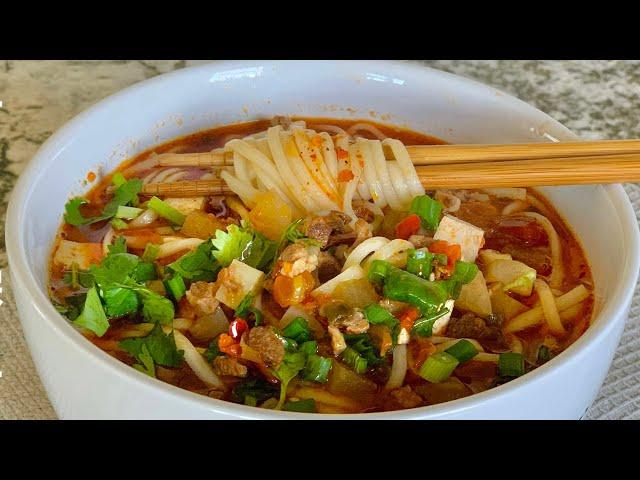 宁夏人最爱的面食，羊肉臊子面Lamb Noodle Soup