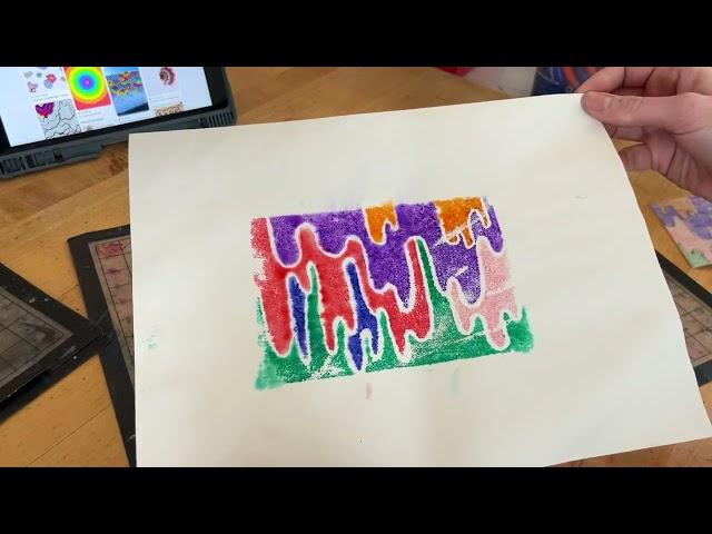 Styrofoam Printmaking (for students ages 5-9) Inspired by artist Jen Stark