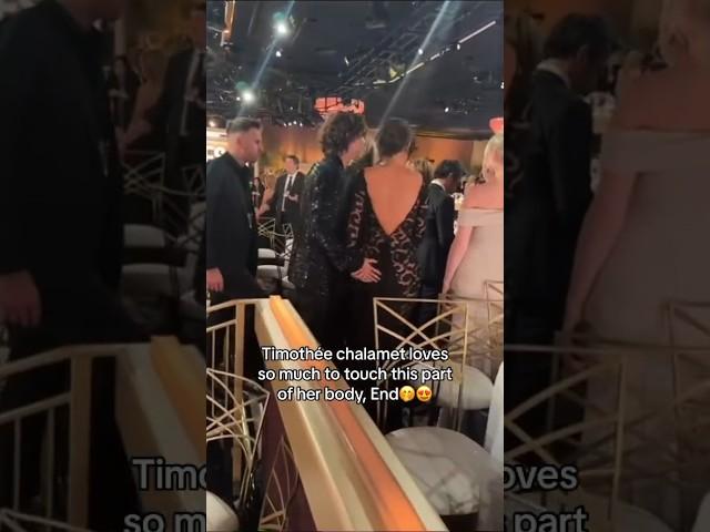 Timothée Chalamet grabs Kylie Jenner’s bum at Golden Globes! #shorts