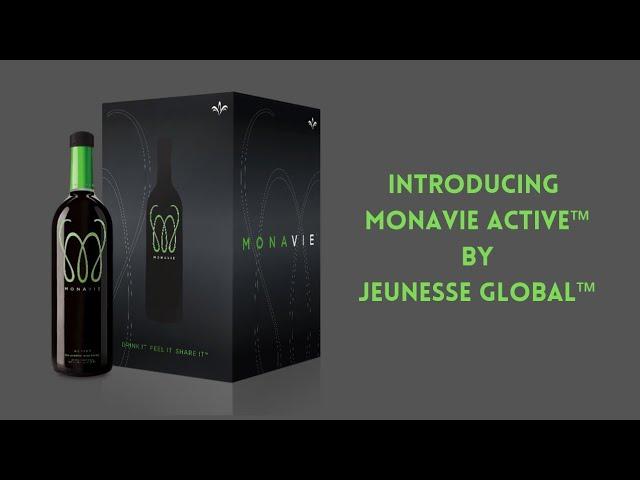 introducing Monavie Active™ by Jeunesse Global™.  Premium AçaVie® Complex.