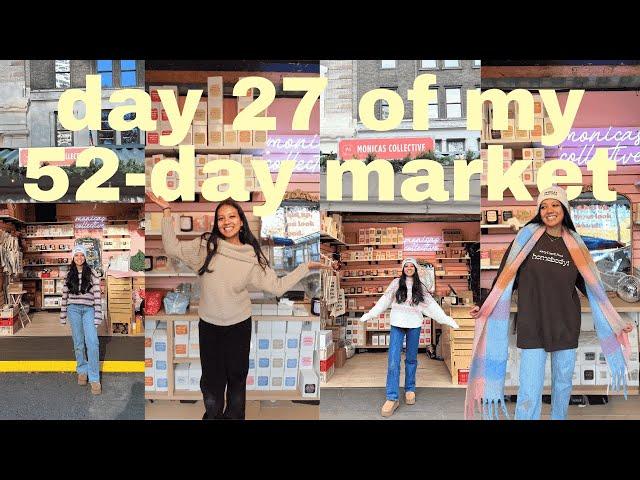 52-day bryant park winter village market is halfway done! let's recap // small business owner vlog