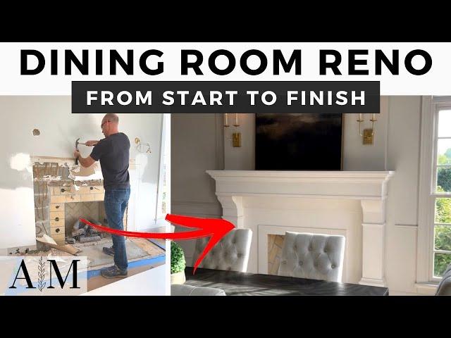 AMAZING Dining Room Makeover DIY from Start to Finish - See How We Built It Time-lapse