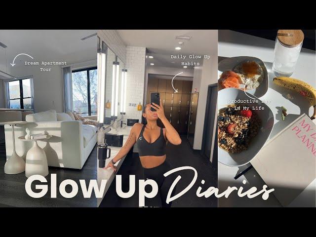 GLOW UP DIARIES | Dream Apartment Tour, Morning + Night  Routine, Productive Day in My Life