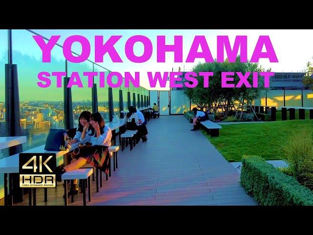 【4K HDR】Yokohama Station West Exit / JR Yokohama Tower "UMISORA Deck"