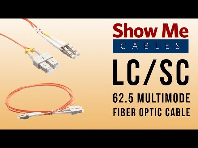 LC/SC 62.5/125 Multimode Duplex Fiber Patch Cable - OM1