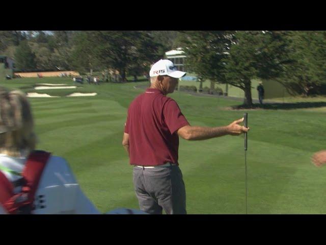 Tom Lehman’s approach to 3 feet leads to birdie at AT&T Pebble Beach