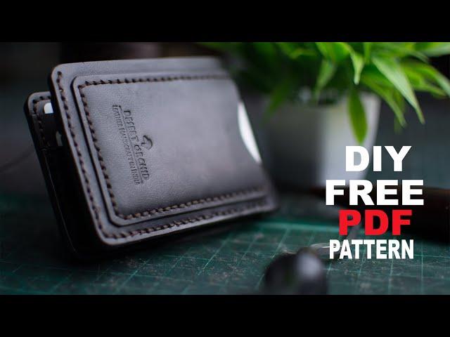 Making a Bifold wallet from vegetable tanned leather Buffalo DIY with pattern PDF