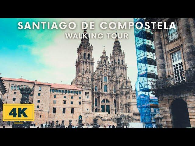 SPAIN - SANTIAGO DE COMPOSTELA WALKING TOUR 4K, JULY 2023