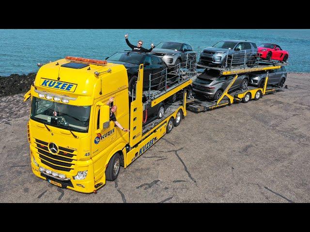 Transporting expensive cars with advanced truck from Kuzee Autologistiek!