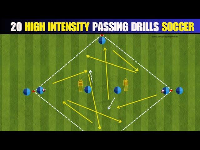  20 High Intensity Passing Drills Soccer / 20 Passing Combination Drills