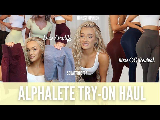 ALPHALETE TRY-ON CLOTHING HAUL & REVIEW | Amplify scrunch seamless shorts & OG Revival leggings NEW