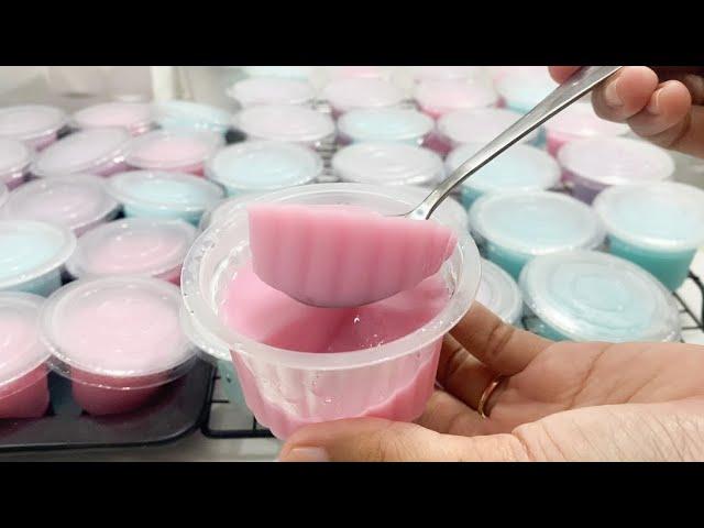 RESEP PUDING PUYO SUTRA JUAL 1000an 1 RESEP JADI 50 CUP PUDING!