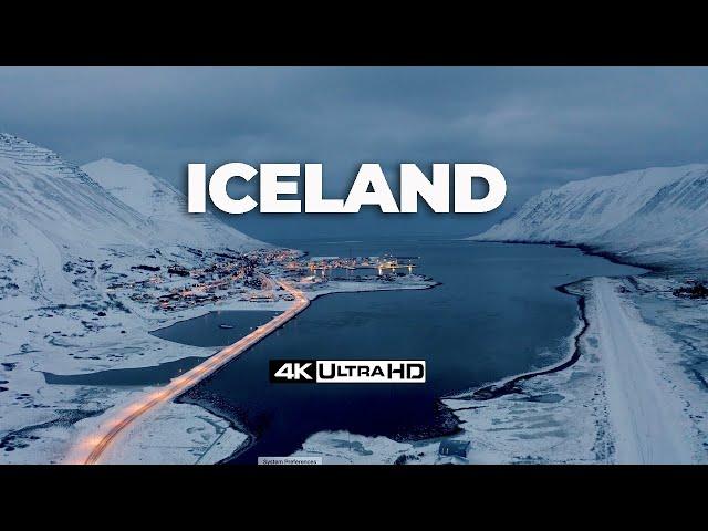 FLYING OVER ICELAND (4K UHD) 30 minute Ambient Drone Film + Music for beautiful relaxation.