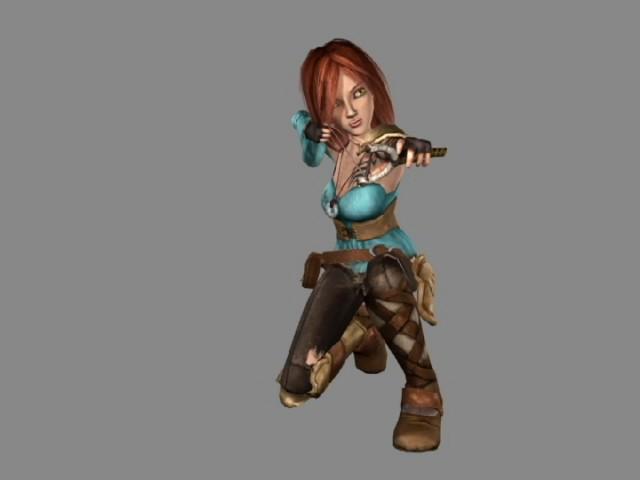 Female Adventurer: Slingshot Animation